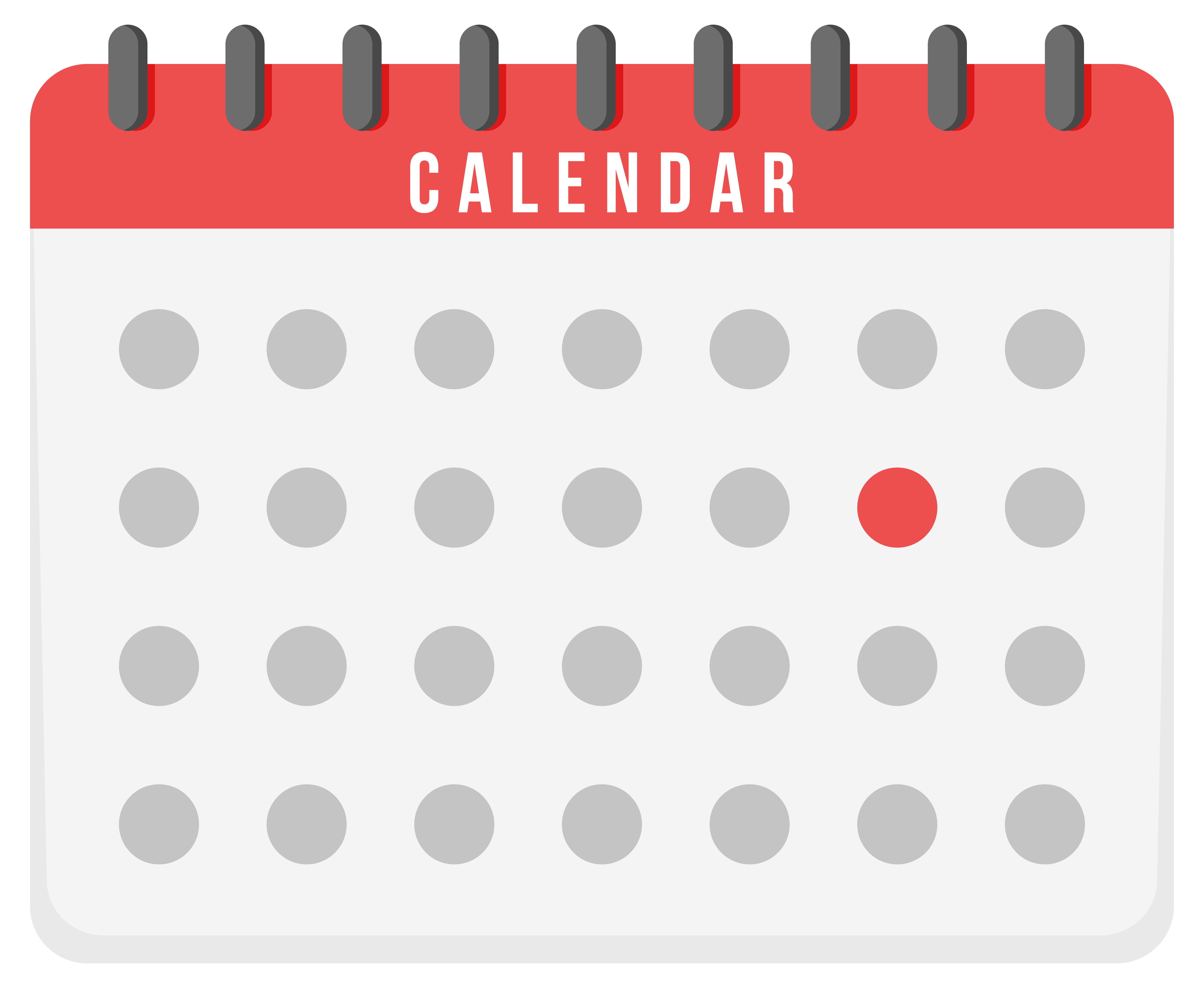 clipart image of a blank calendar